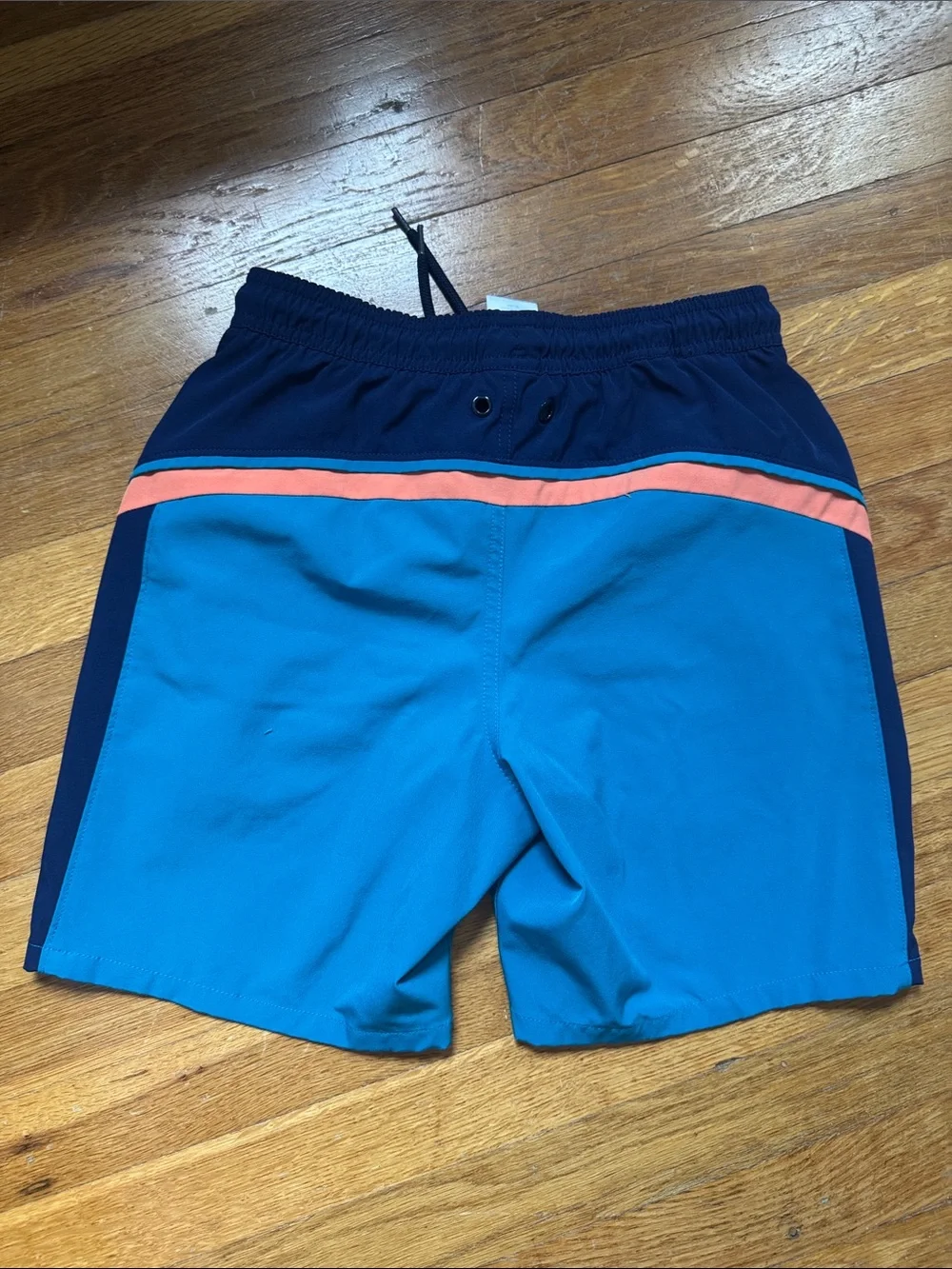 Lands' End Bright Blue swim suit with Navy Panels
